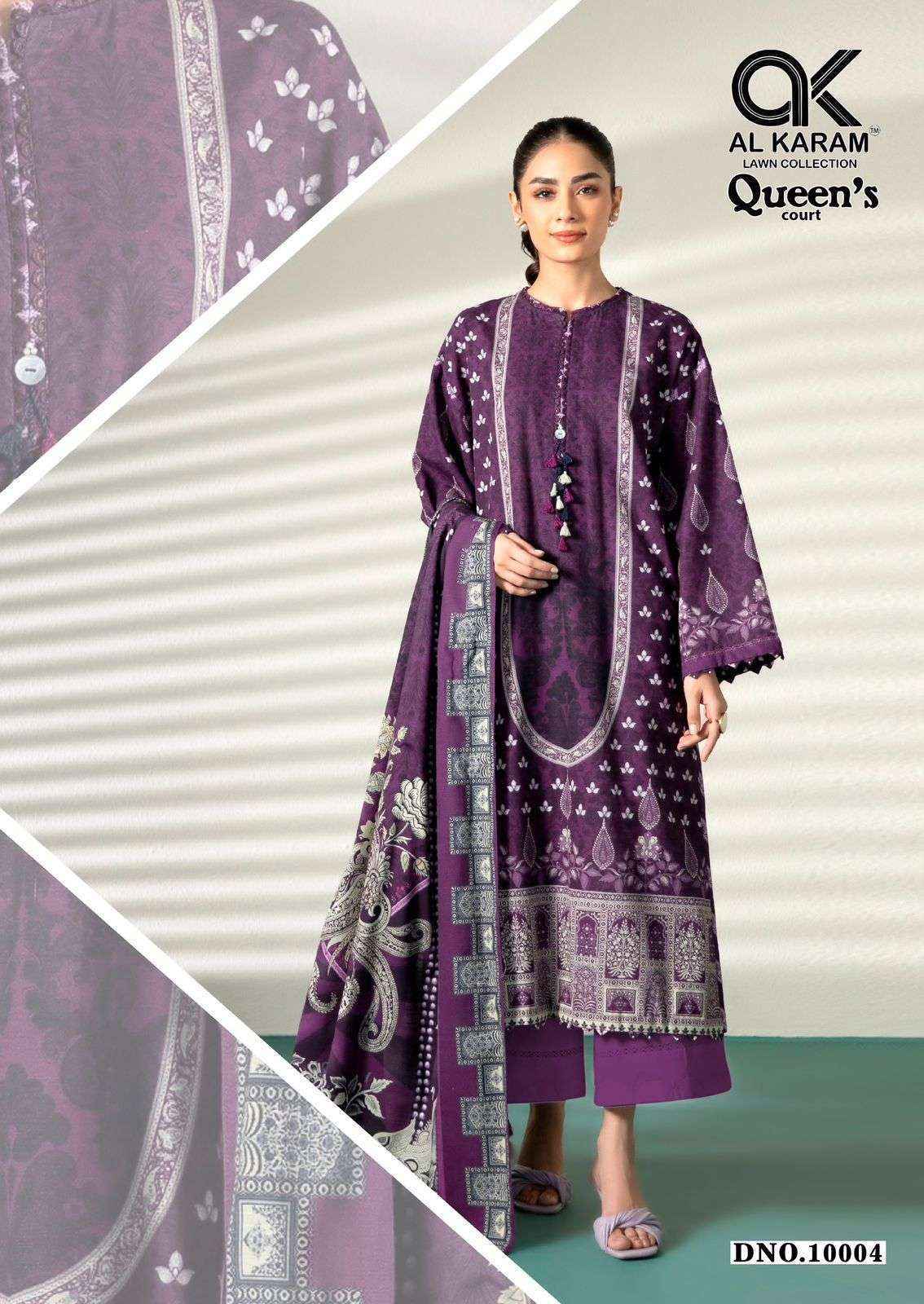Al Karam Queens Court Vol 10 Cotton Salwar Kameez Wholesale Rate ( 6 Pcs Catalog )