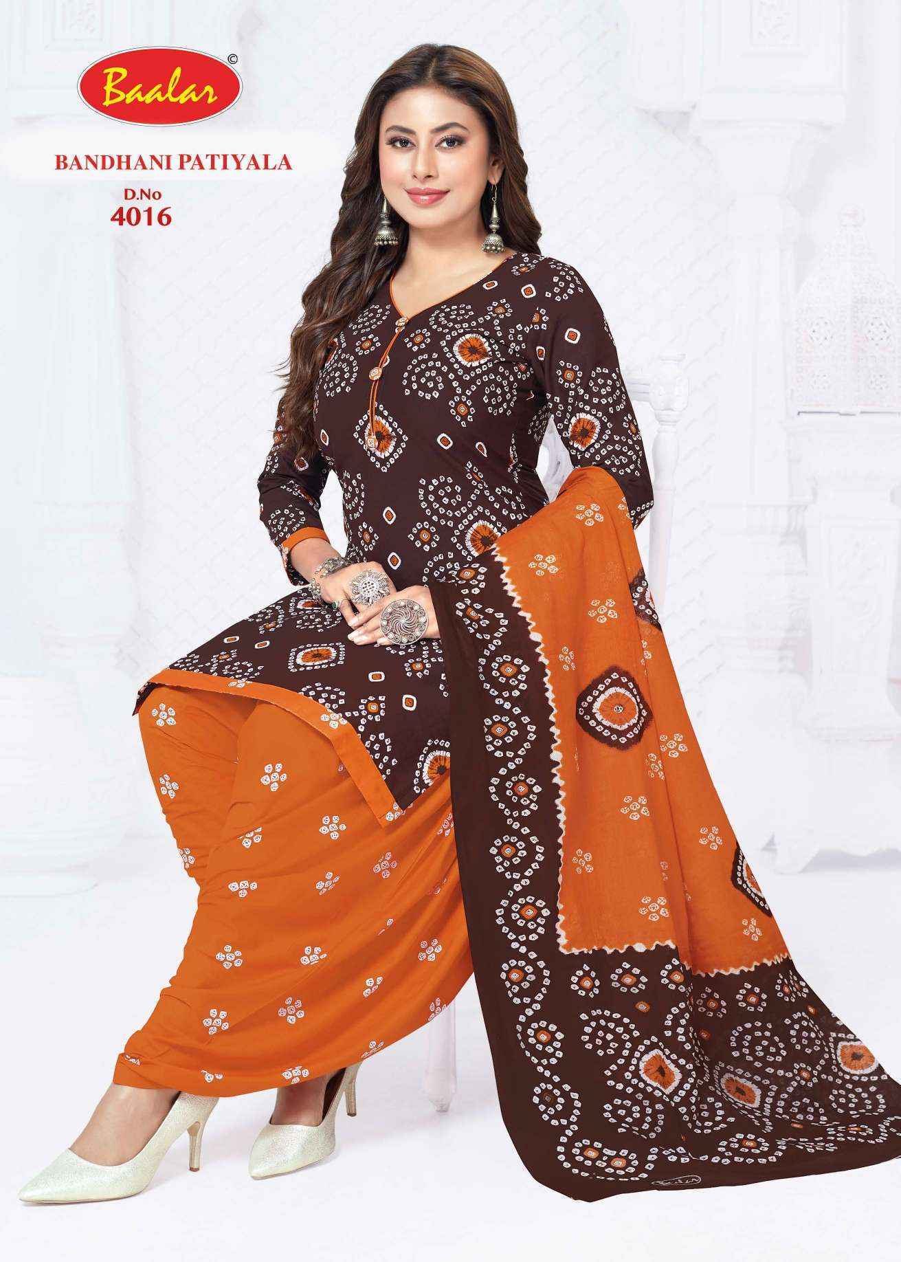 Baalar Bandhani Patiyala Vol 4 Cotton Dress Material Wholesale Price (12 pcs Catalogue )