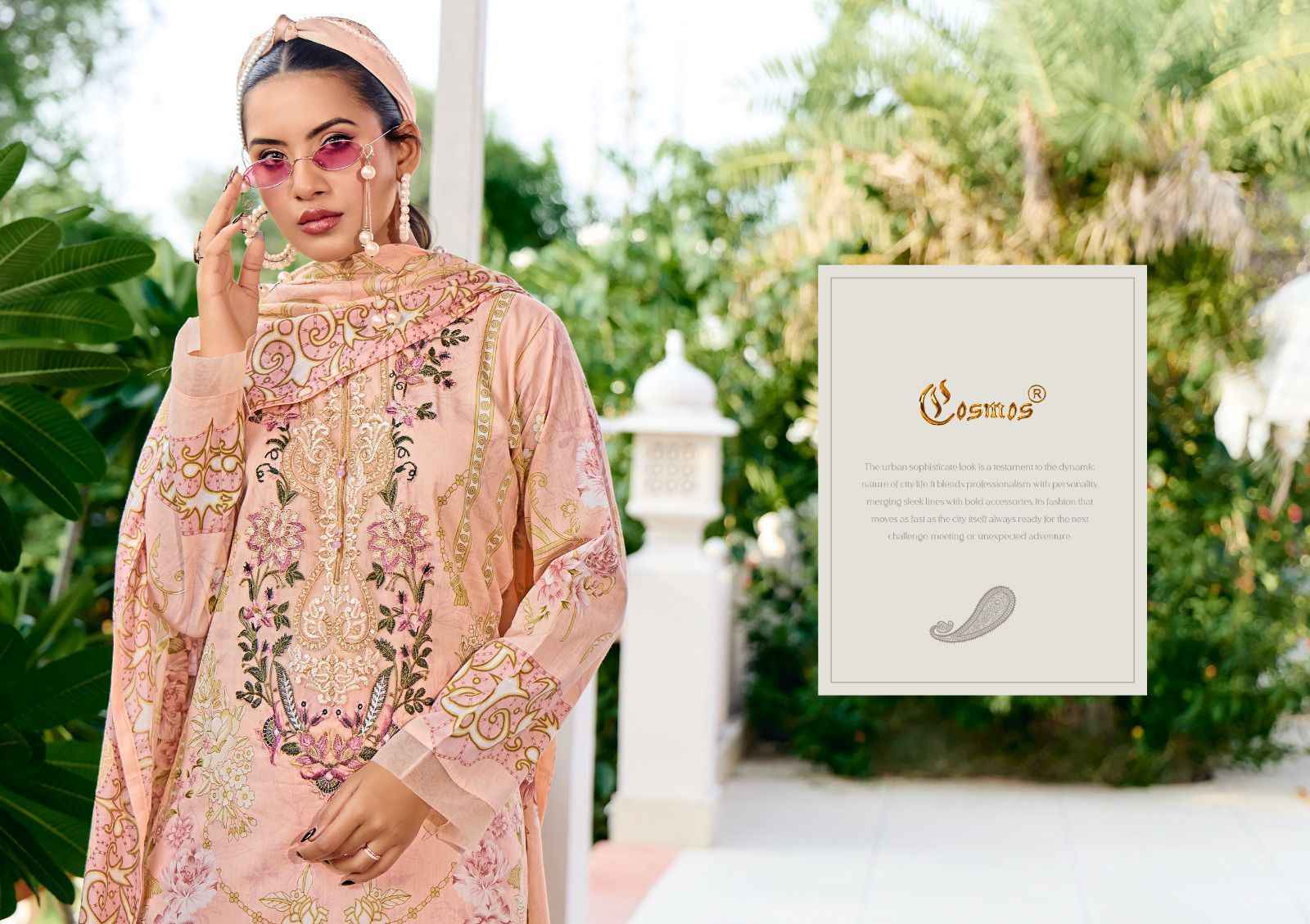 COSMOS FASHION JAZMIN LAWN VOL-1 LAWN COTTON SUITS WHOLESALE ( 6 PCS CATALOGUE )