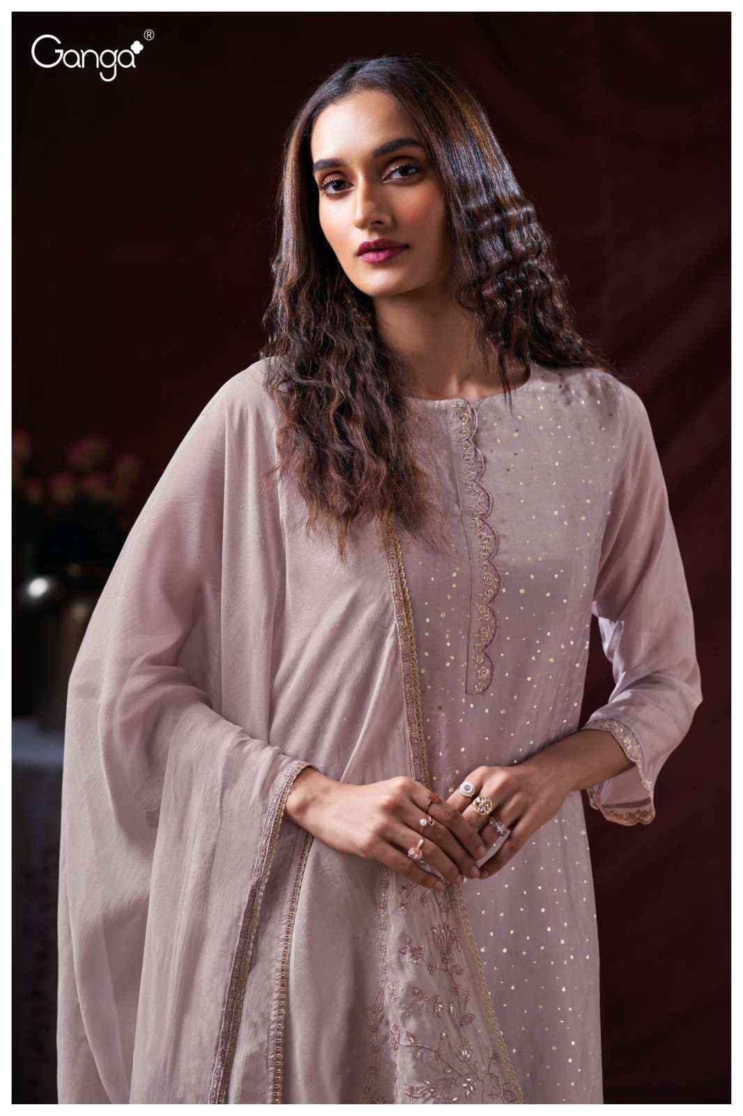 Ganga Fashion Maysha 3839 Pure Bemberg Silk Latest Suit Catalog Wholesale