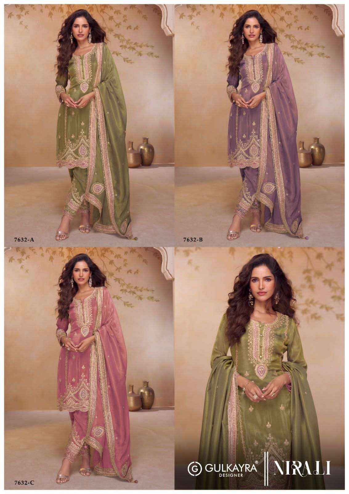 Gulkayra Nirali 7632 Colors Readymade Designer Suit Latest Catalog Wholesale