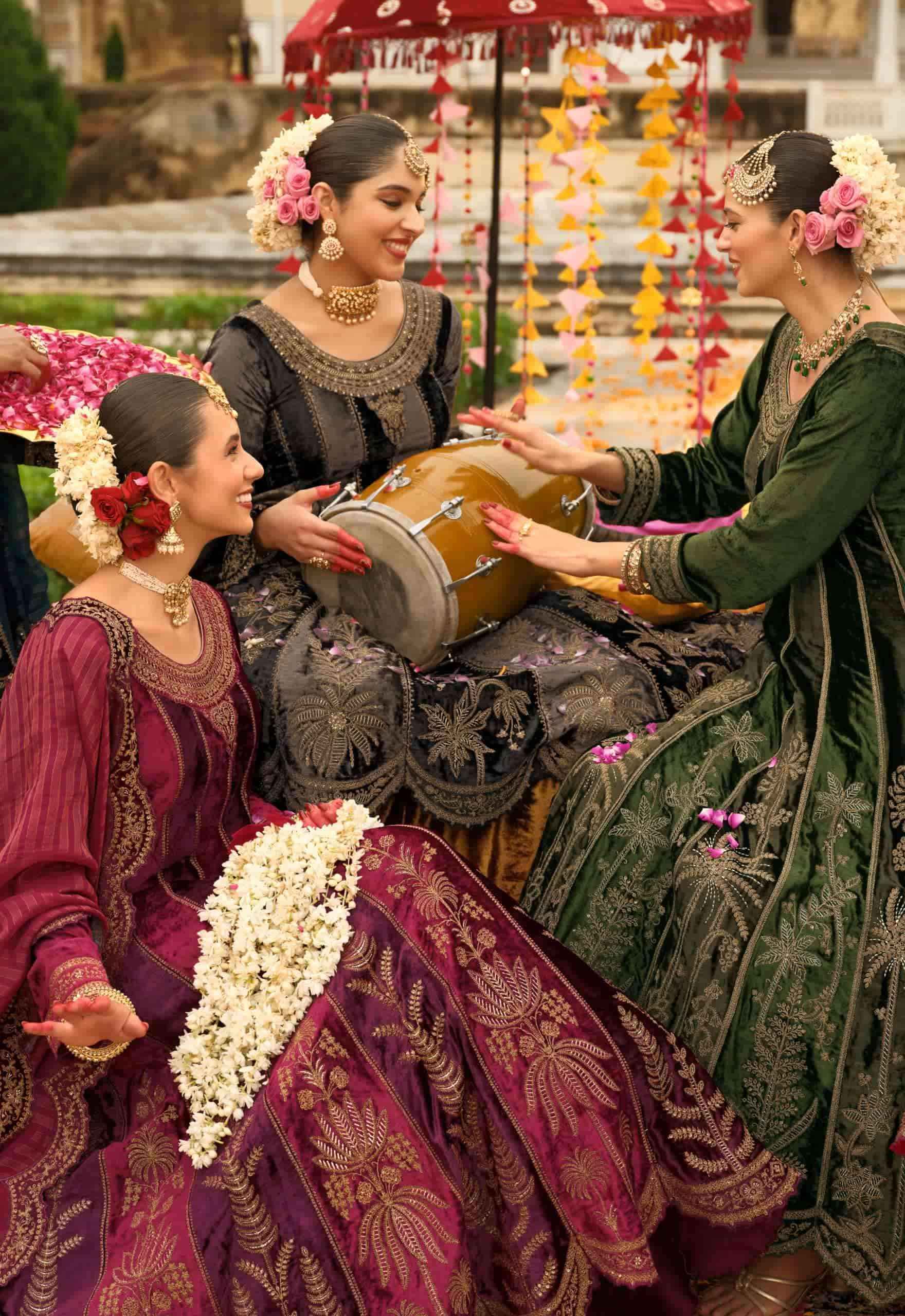 Ibiza Anarkali Vol 2 Designer Work Velvet Wedding Suit Wholesale Rate ( 6 Pcs Catalog )