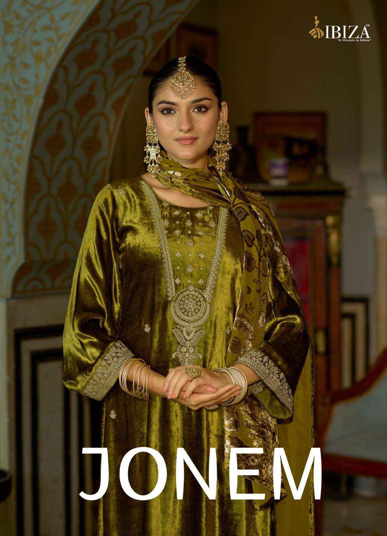 Ibiza Jonem Designer Work Velvet Wedding Wear Salwar Kameez Wholesale Rate ( 4 Pcs Catalog )