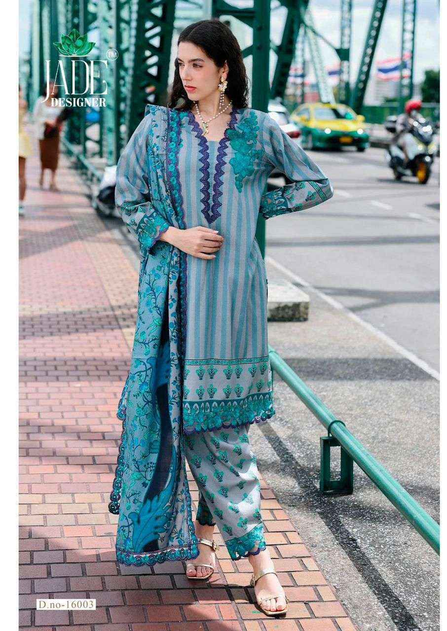 Jade Crimsons Vol 16 Cambric Cotton Salwar Kameez Wholesale Rate ( 6 Pcs Catalog )