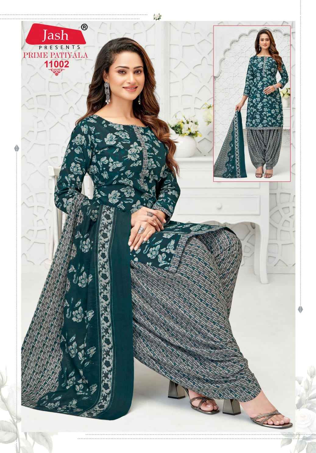 Jash Prime Patiyala Vol 11 Printed Cotton Salwar Kameez Wholesale Rate ( 10 Pcs Catalog )
