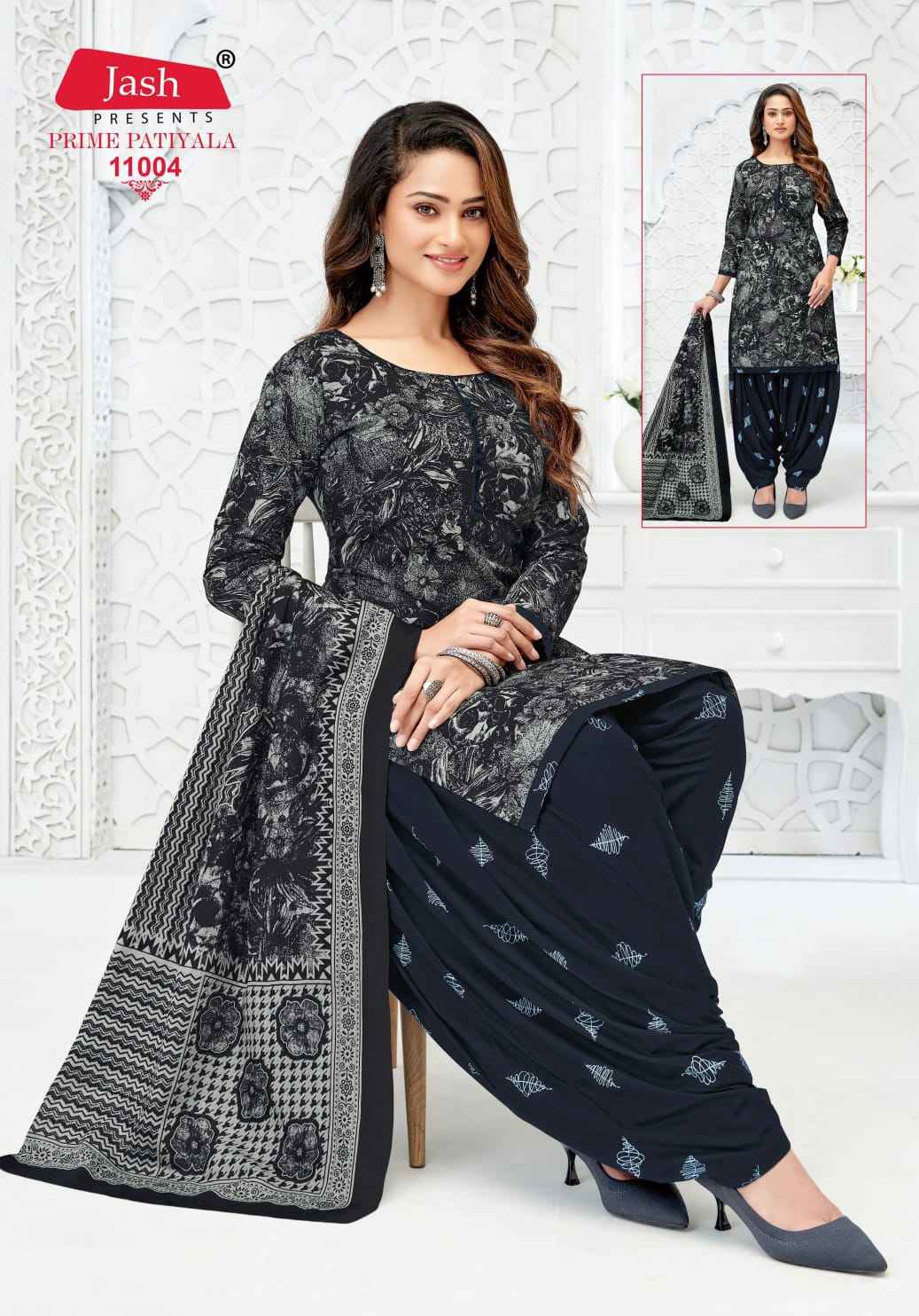 Jash Prime Patiyala Vol 11 Printed Cotton Salwar Kameez Wholesale Rate ( 10 Pcs Catalog )