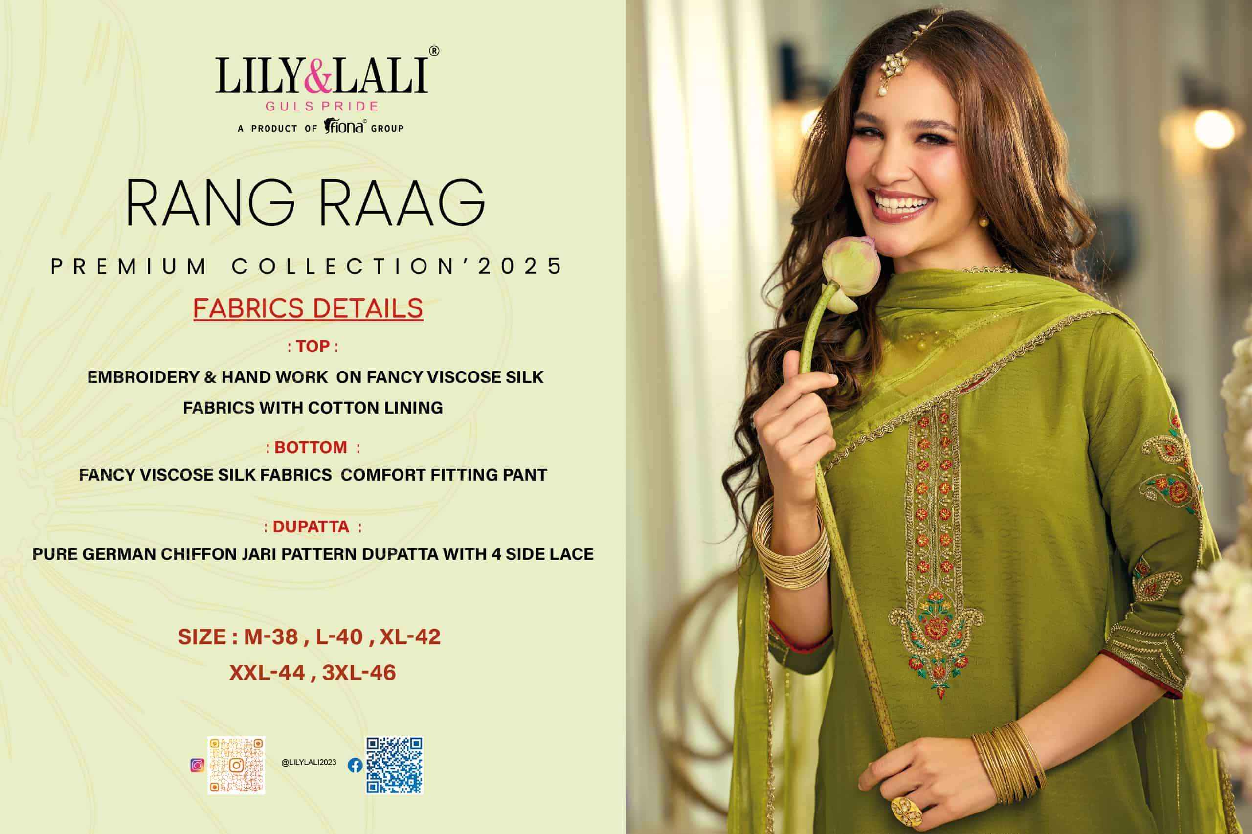Lily And Lali Rang Raag Premium Design Kurti Pant Dupatta Set Wholesale Price ( 4 Pcs Catalog )