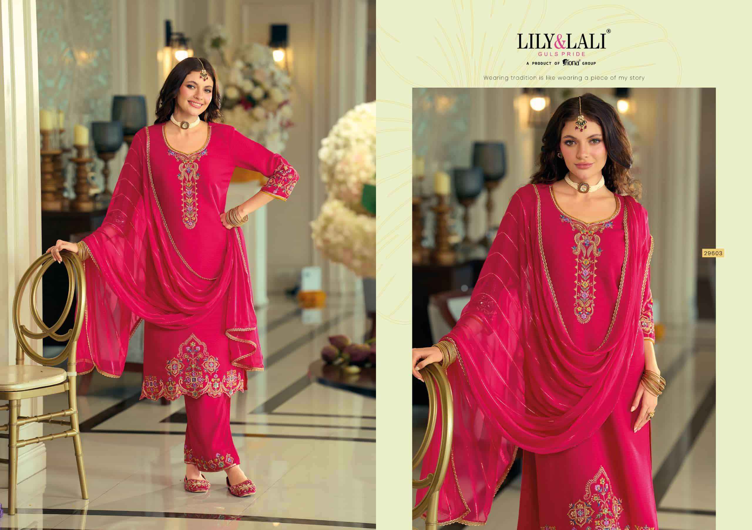 Lily And Lali Rang Raag Premium Design Kurti Pant Dupatta Set Wholesale Price ( 4 Pcs Catalog )