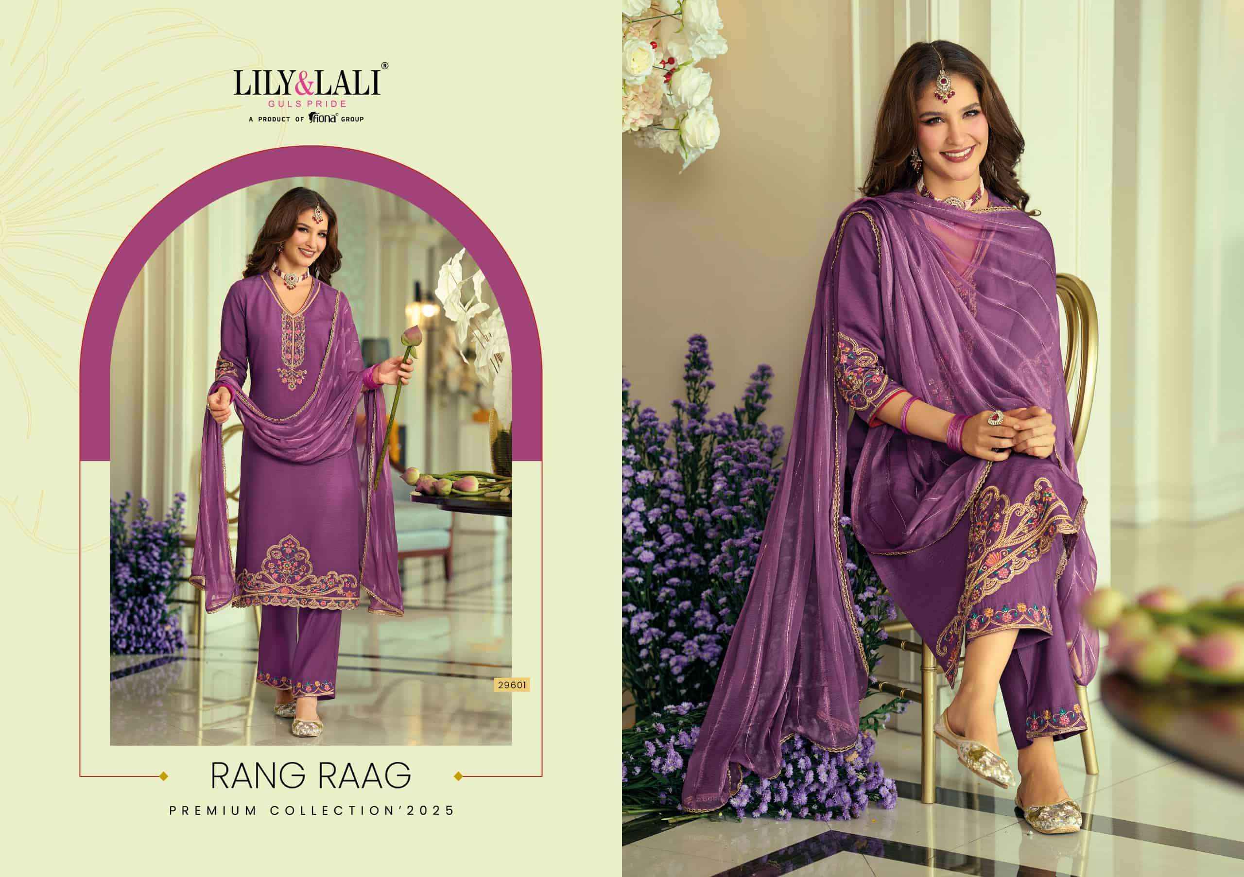 Lily And Lali Rang Raag Premium Design Kurti Pant Dupatta Set Wholesale Price ( 4 Pcs Catalog )