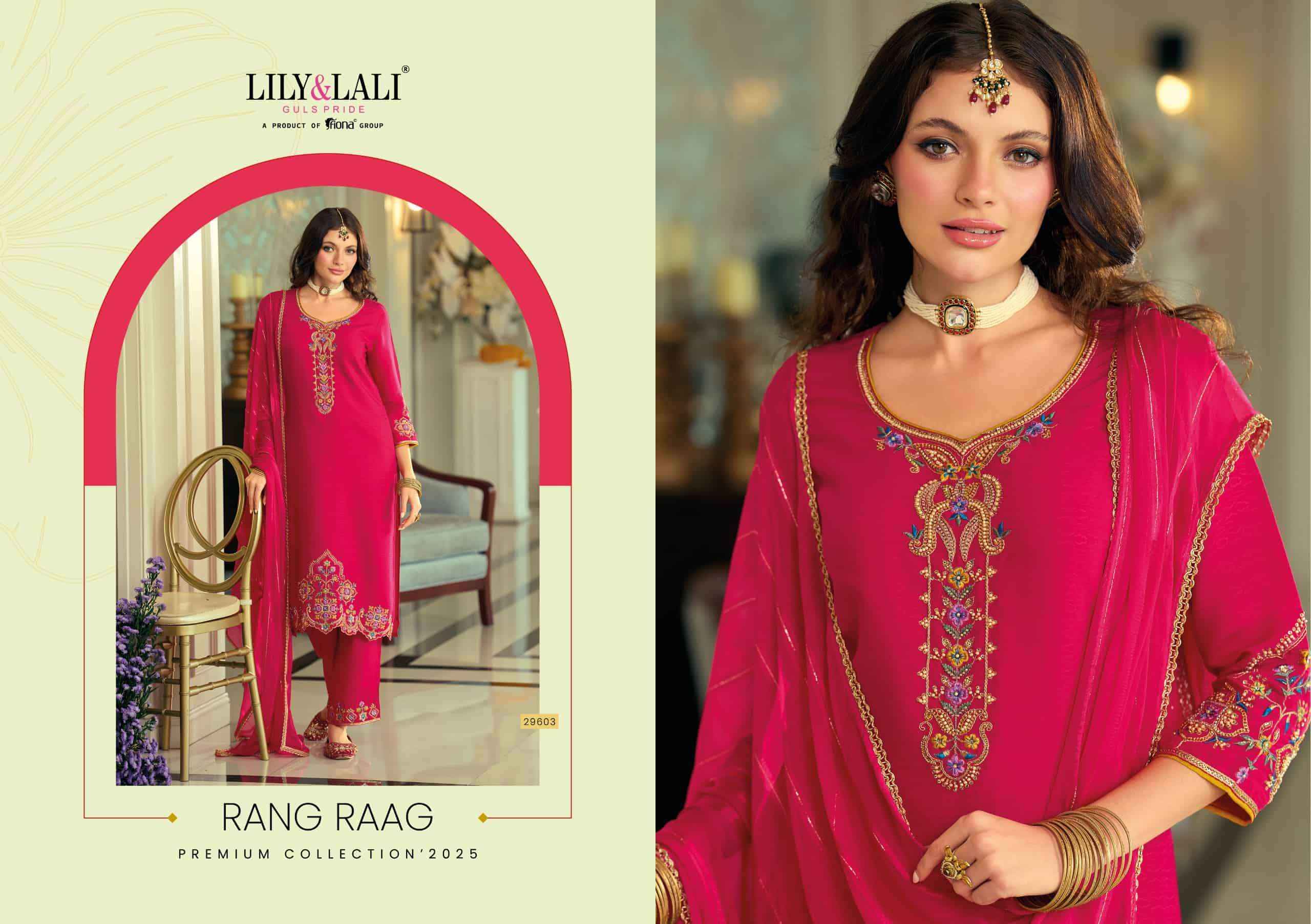 Lily And Lali Rang Raag Premium Design Kurti Pant Dupatta Set Wholesale Price ( 4 Pcs Catalog )