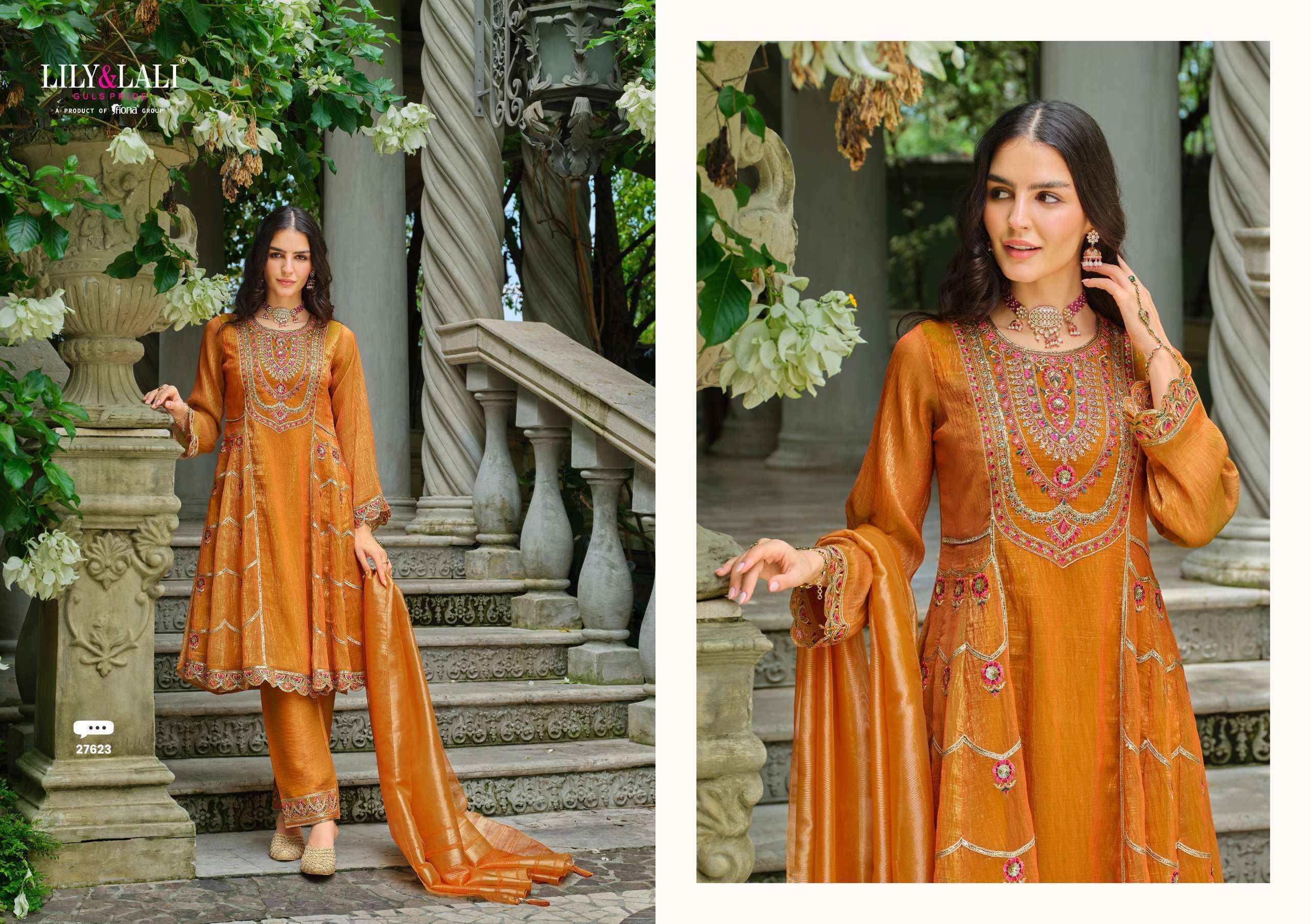Lily & Lali Suhana Readymade Simer Silk Suit Wholesale Rate ( 4 Pcs Catalog )