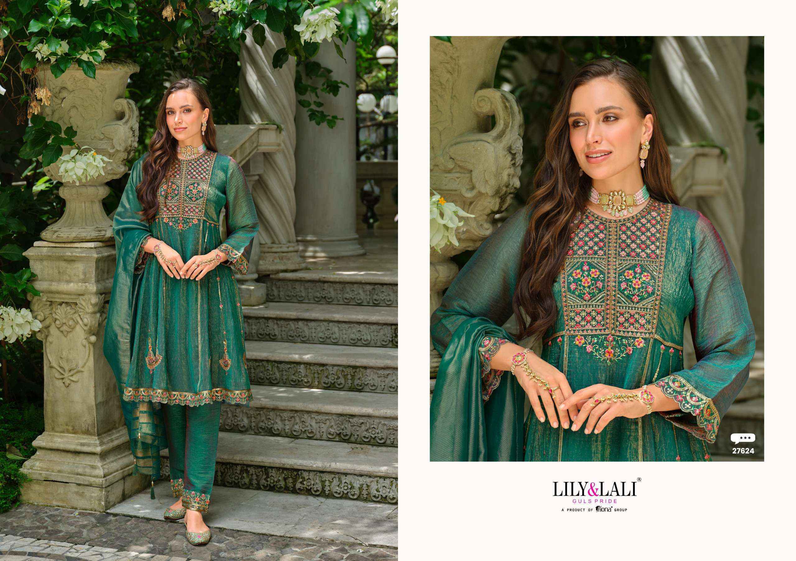 Lily & Lali Suhana Readymade Simer Silk Suit Wholesale Rate ( 4 Pcs Catalog )