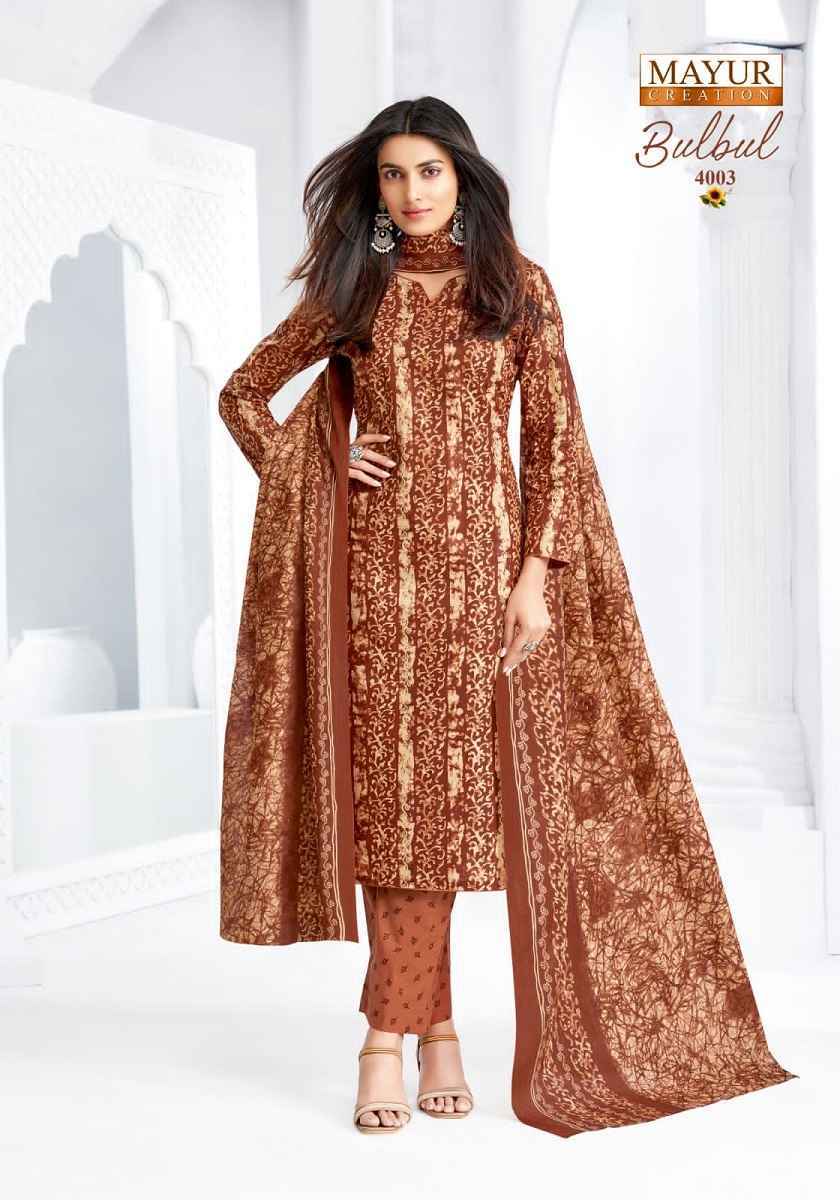 Mayur Mayur Creation Bulbul Vol 4 Cotton Dress Material Wholesale Price