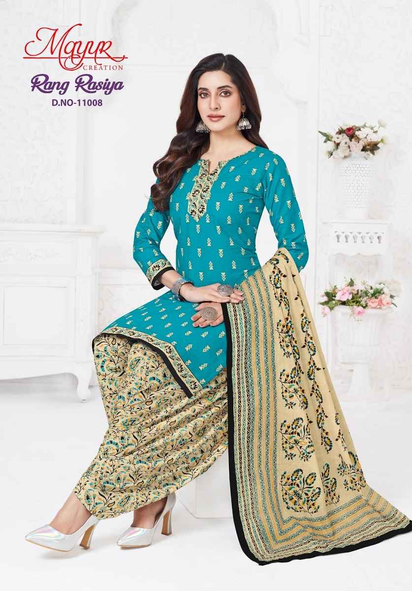 Mayur Rang Rasiya Vol-11 Pure Cotton Unstitched Dress Material Wholesale Price ( 10 Pcs Catalogue )