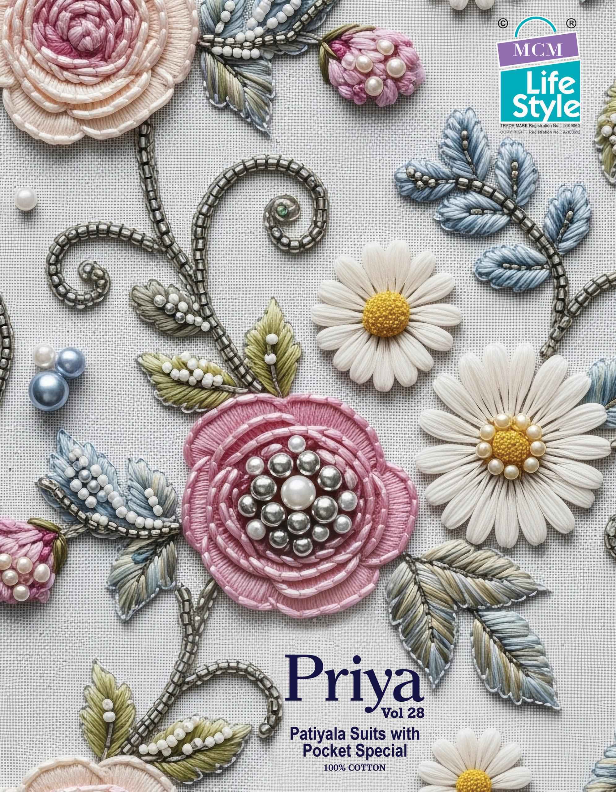 MCM Lifestyle Priya Vol 28 Readymade Cotton Suit Wholesale Rate ( 24 Pcs Catalog )