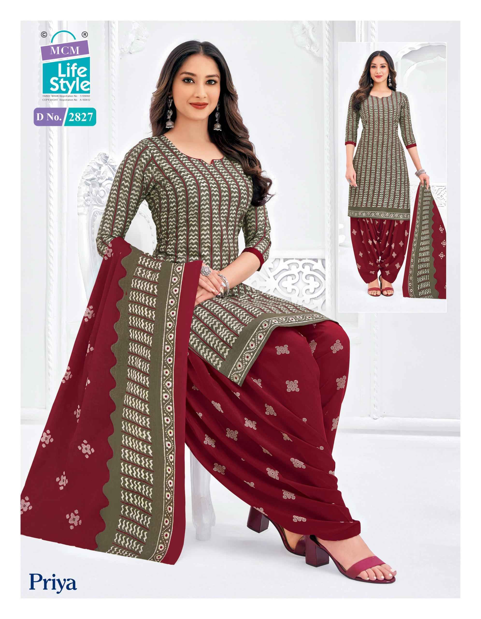 MCM Lifestyle Priya Vol 28 Readymade Cotton Suit Wholesale Rate ( 24 Pcs Catalog )