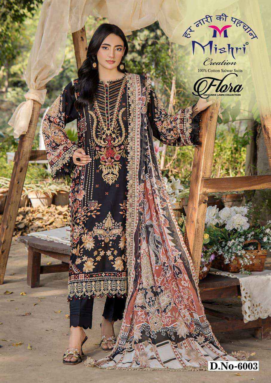 Mishri Creation Flora Vol 6 Lawn Cotton Salwar Kameez Wholesale Wholesale Rate ( 6 Pcs Catalog )
