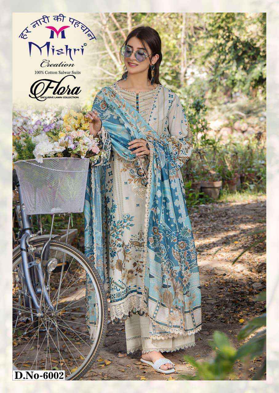 Mishri Creation Flora Vol 6 Lawn Cotton Salwar Kameez Wholesale Wholesale Rate ( 6 Pcs Catalog )