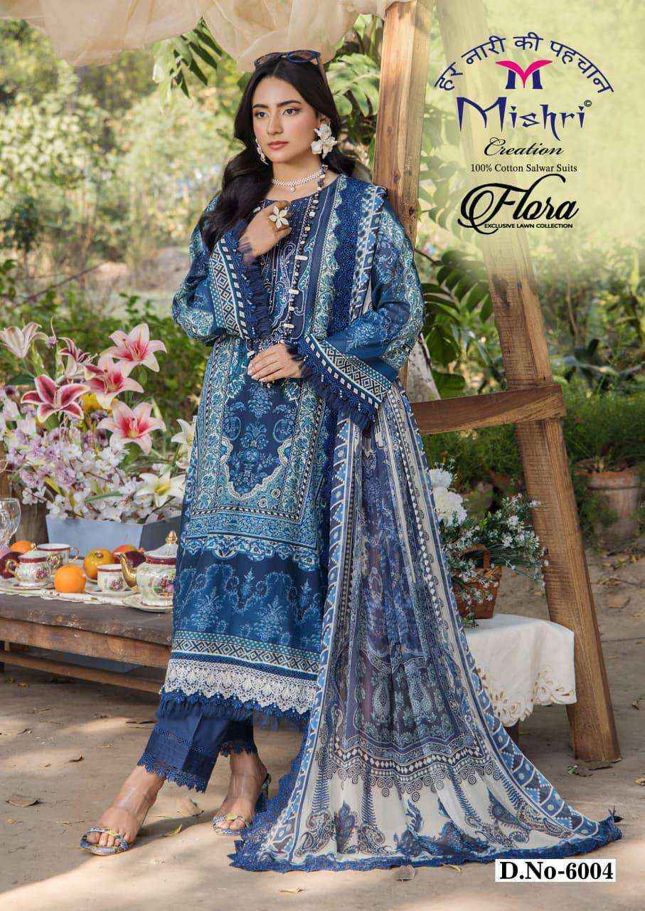 Mishri Creation Flora Vol 6 Lawn Cotton Salwar Kameez Wholesale Wholesale Rate ( 6 Pcs Catalog )