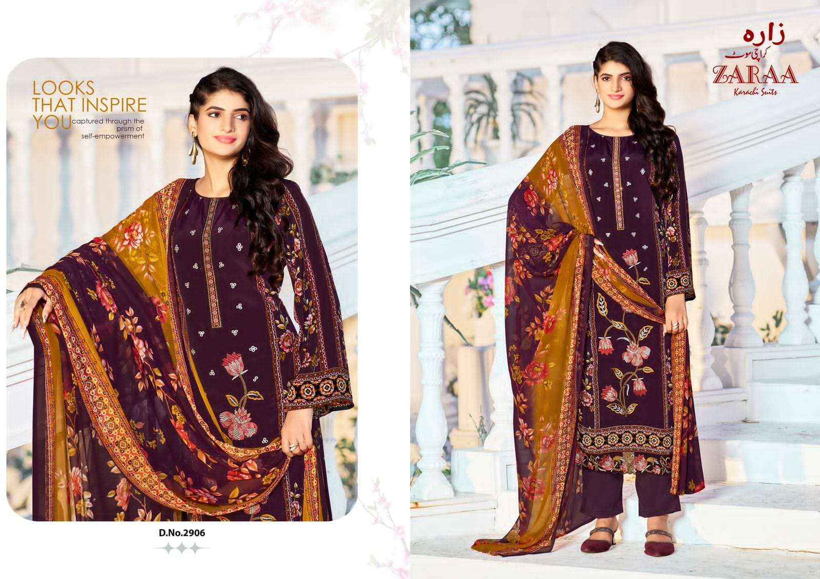 Pakiza Zaraa Hafsa Vol 29 Crape Dress Material At Wholesale Price