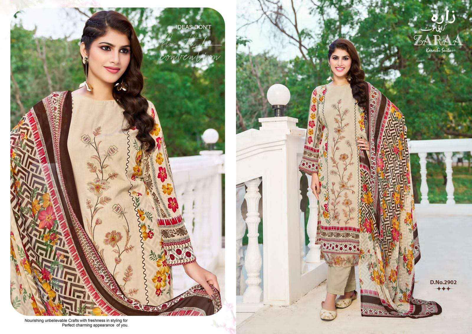Pakiza Zaraa Hafsa Vol 29 Crape Dress Material At Wholesale Price