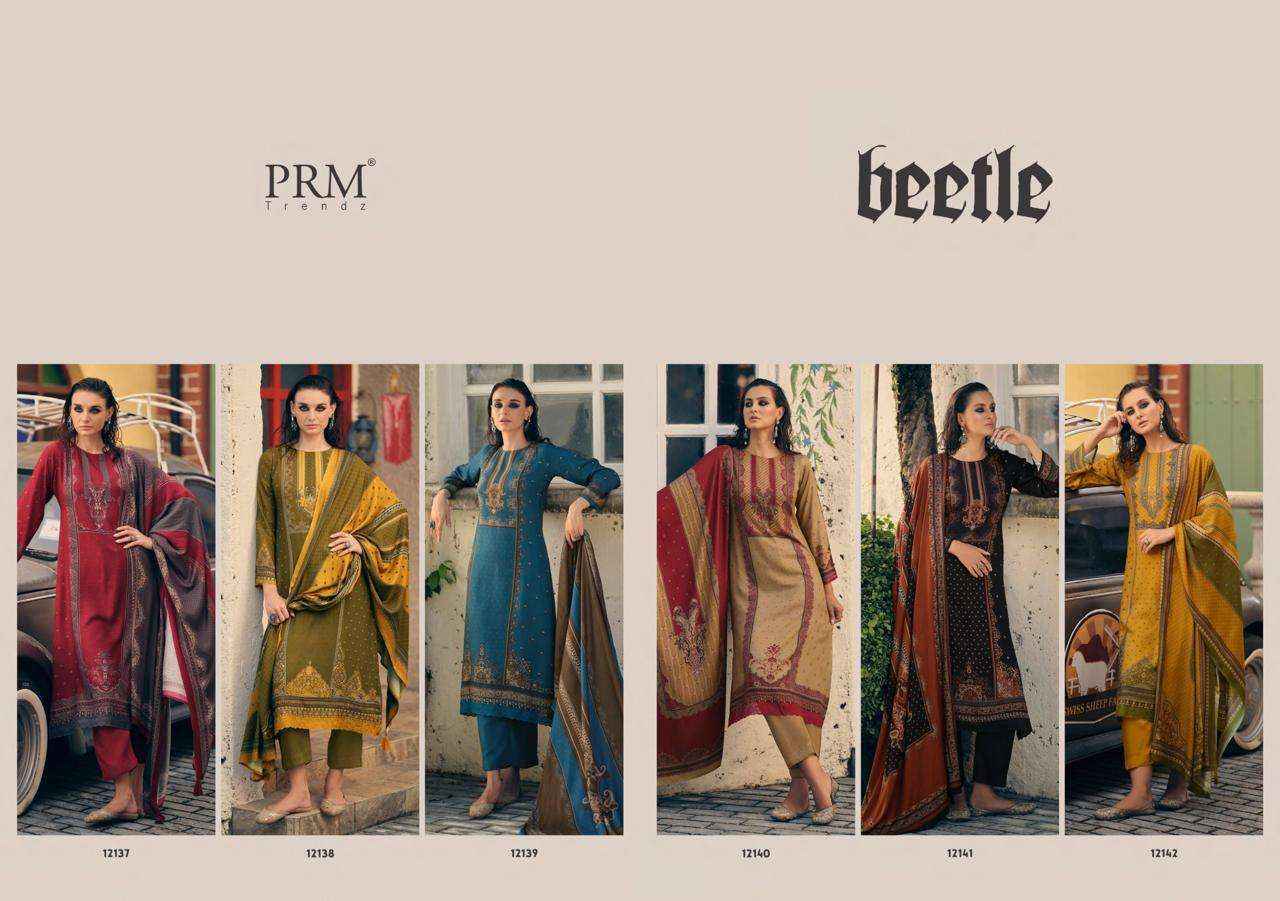 PRM Trendz Beetle Pashmina Salwar Kameez Wholesale Rate ( 6 Pcs Catalog )