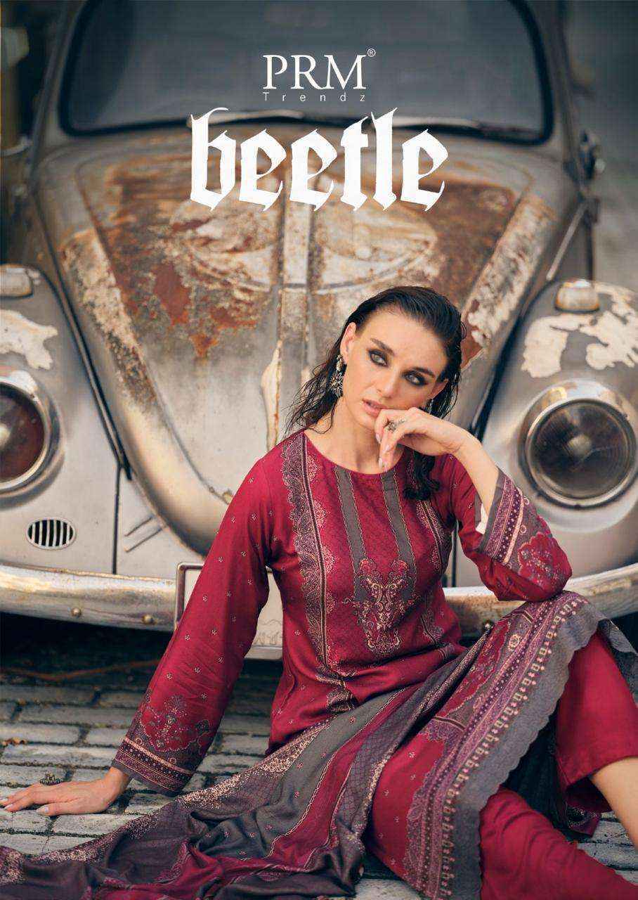 PRM Trendz Beetle Pashmina Salwar Kameez Wholesale Rate ( 6 Pcs Catalog )