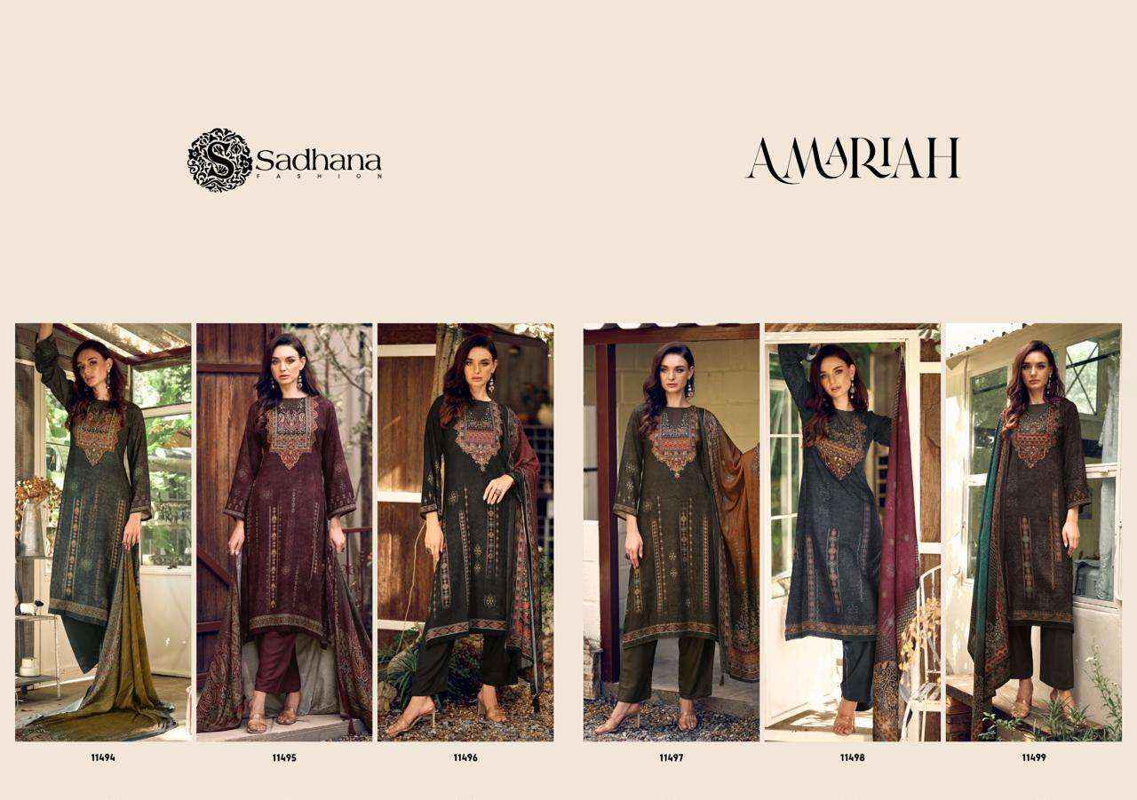Sadhana Fashion Amariah Fancy Pashmina Winter Wear Suit Wholesale Rate ( 6 Pcs Catalog )