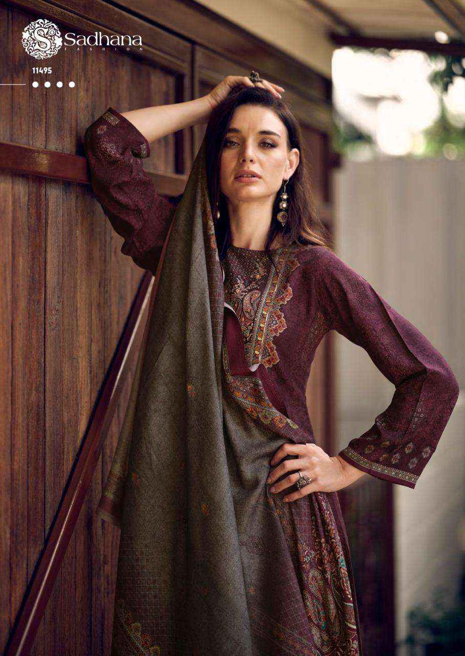 Sadhana Fashion Amariah Fancy Pashmina Winter Wear Suit Wholesale Rate ( 6 Pcs Catalog )