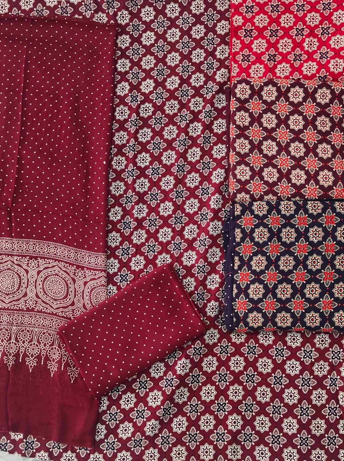 Siyapati Designer Riwayat Vol 16 Rayon Bandhani Unstitched Dress Material Wholesale ( 4 Pcs Set )