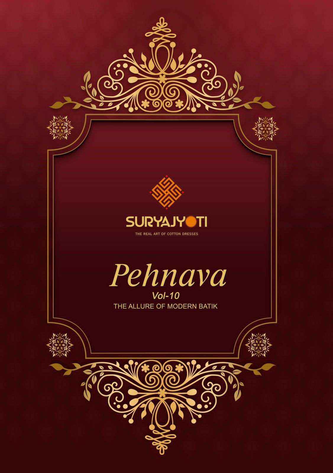 Suryajyoti Pehnava Vol 10 Pure Cotton Salwar Kameez New Catalogue Wholesale Price ( 10 Pcs Catalogue )