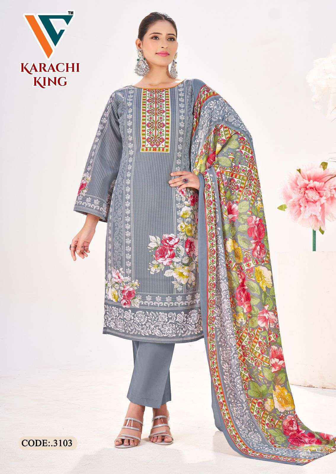 Vandana Creation Karachi King Vol 31 Cotton Dress Material Wholesale Price ( 8 pcs Catalogue )