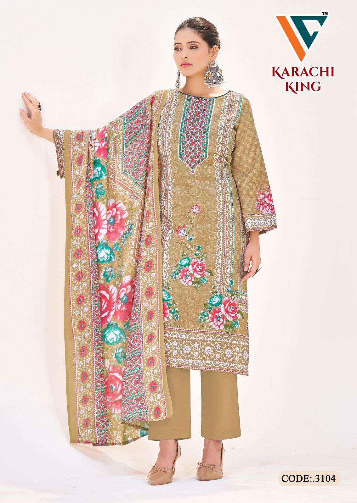 Vandana Creation Karachi King Vol 31 Cotton Dress Material Wholesale Price ( 8 pcs Catalogue )