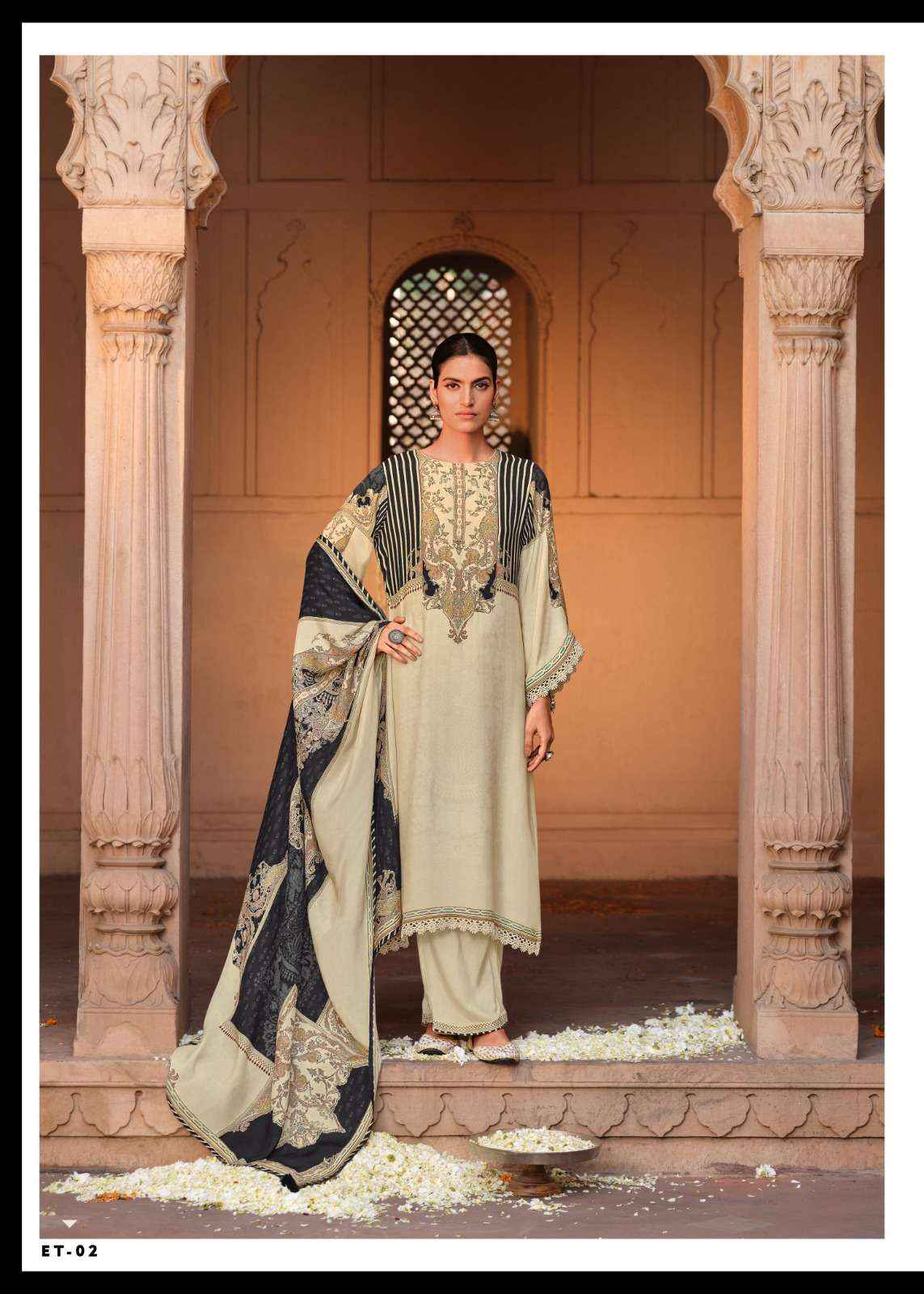 Varsha Ether Pashmina Excusive Designer Pashmina Dress Material Wholesale Rate ( 2 Pcs Catalog )