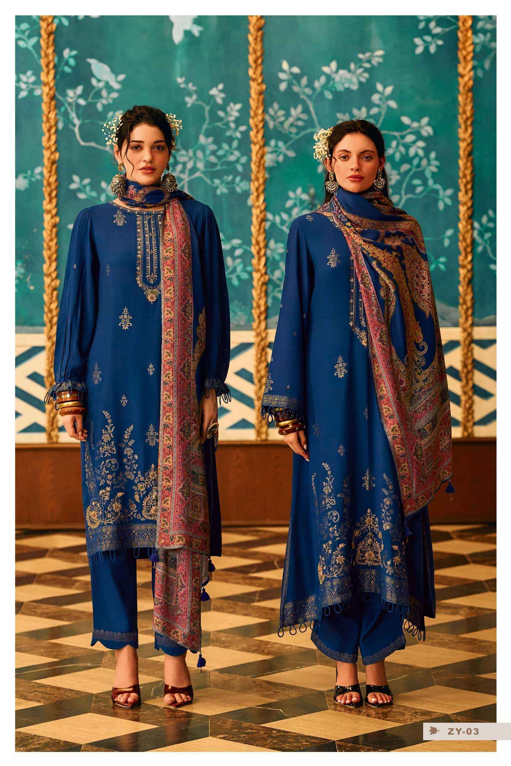 Varsha Zyan Winter Collection Fancy Ladie Dress Whlesale Rate ( 3 Pcs Catalog )