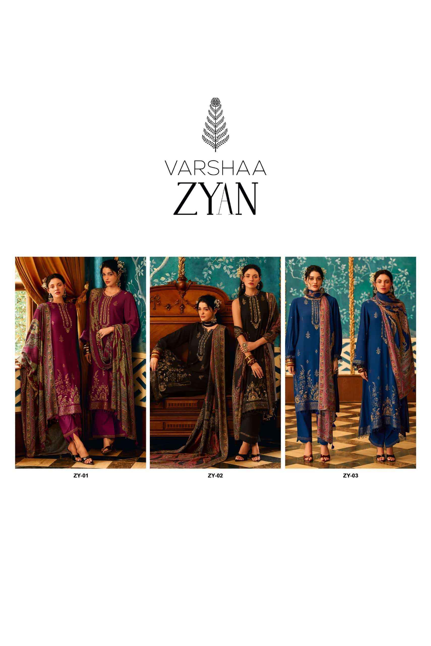 Varsha Zyan Winter Collection Fancy Ladie Dress Whlesale Rate ( 3 Pcs Catalog )