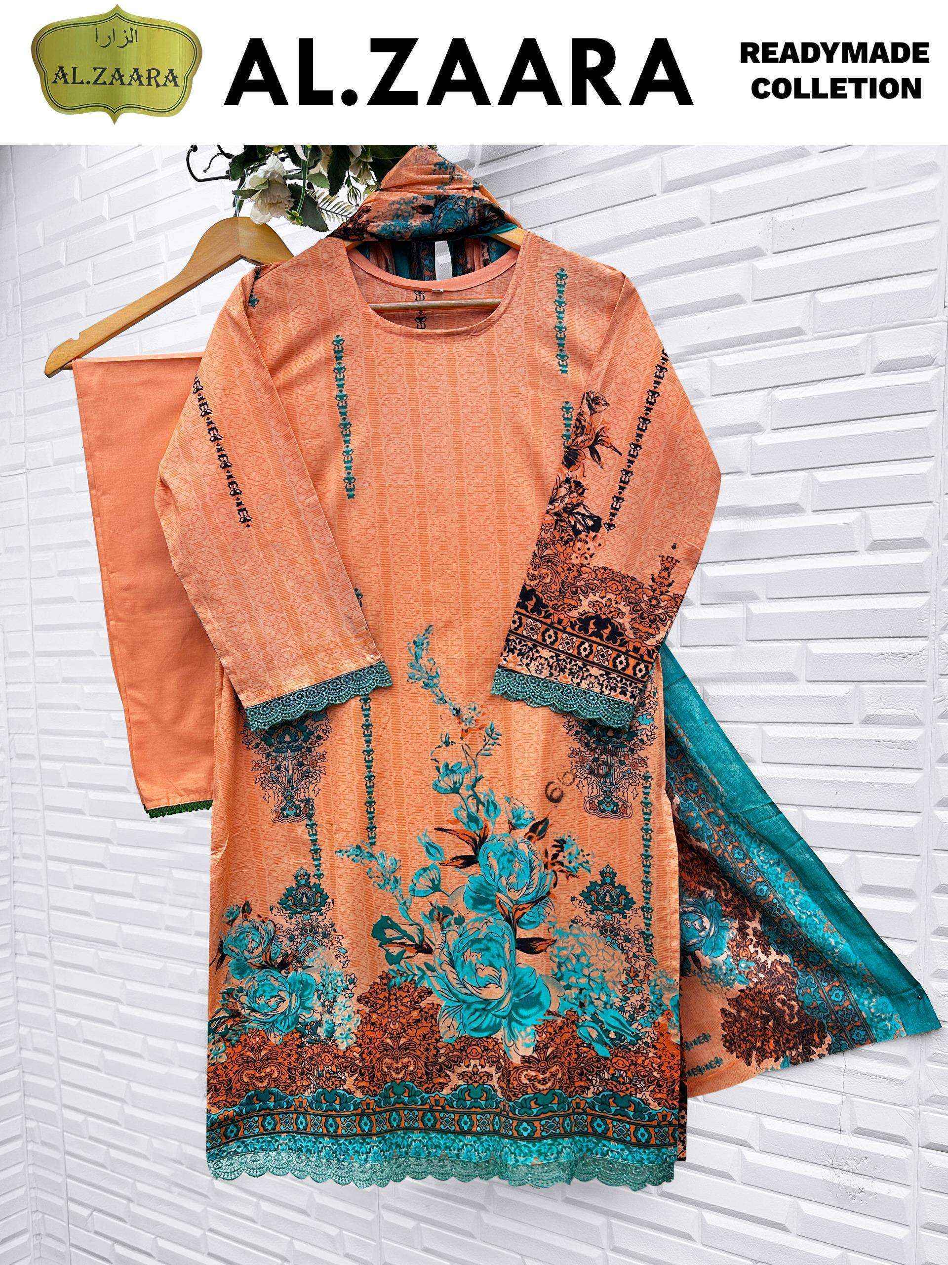 Al Zaara Vol 1 Ready Made Collection Readymade Cotton Dress Wholesale Rate ( 6 Pcs Catalog )