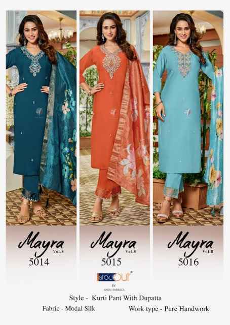 Anju Fabrics Mayra Vol 8 Modal Silk Kurti Combo Wholesale Rate ( 6 Pcs Catalog )