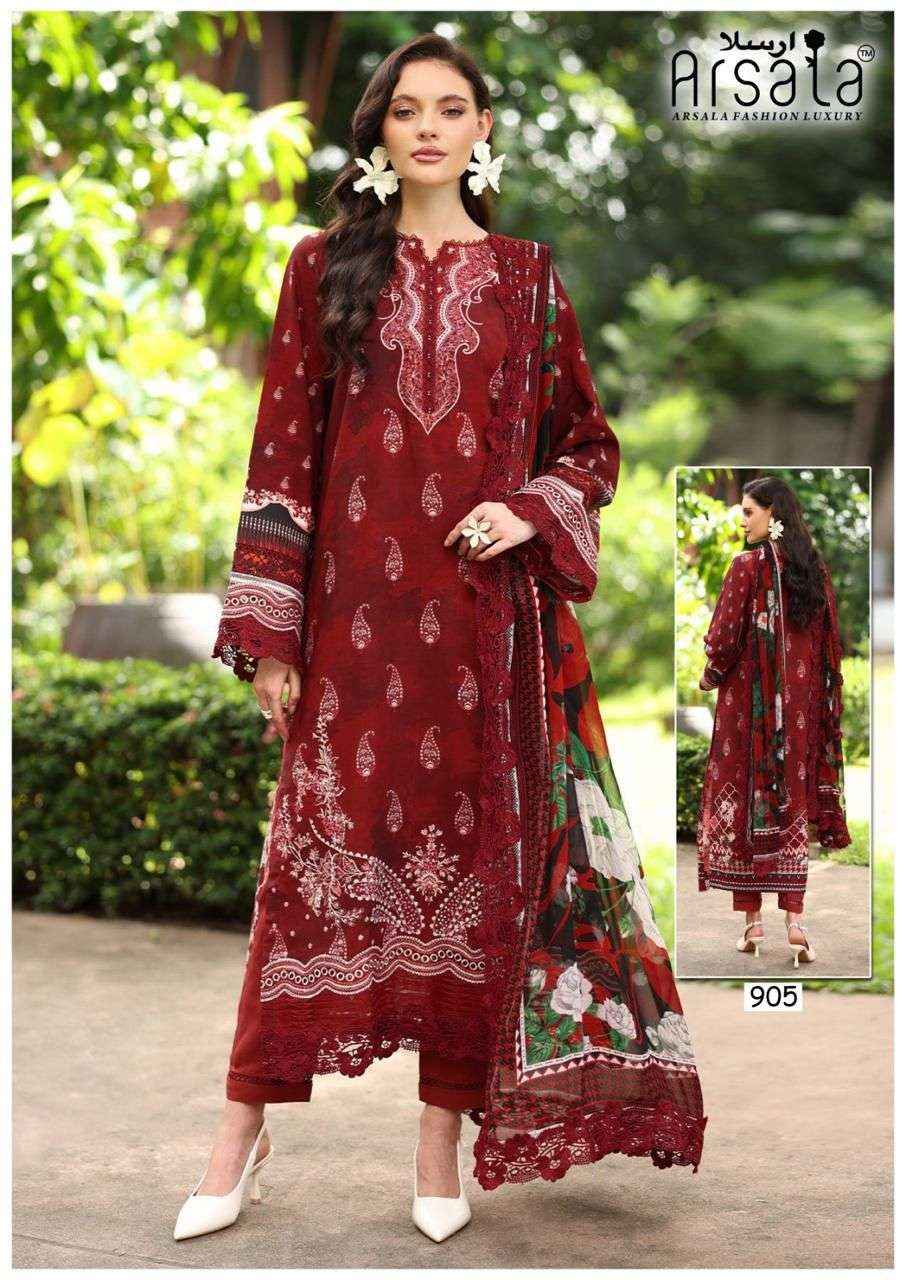 Arsala Amira Vol 9 Pure Heavy Lawn Cotton Salwar Kameez Wholesale Rate ( 6 Pcs Catalog )