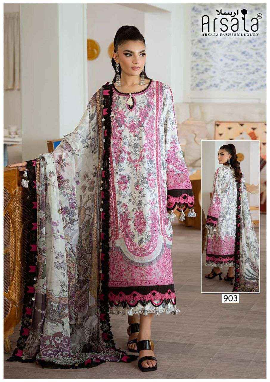 Arsala Amira Vol 9 Pure Heavy Lawn Cotton Salwar Kameez Wholesale Rate ( 6 Pcs Catalog )