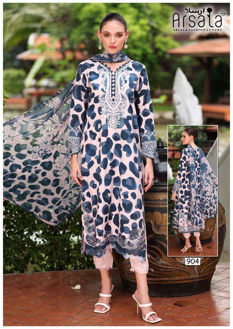 Arsala Amira Vol 9 Pure Heavy Lawn Cotton Salwar Kameez Wholesale Rate ( 6 Pcs Catalog )