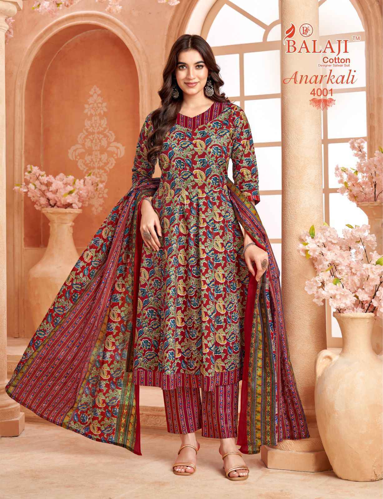 Balaji Anarkali Vol 4 Cotton Kurti Combo Set Wholesale Rate ( 8 Pcs Catalog )