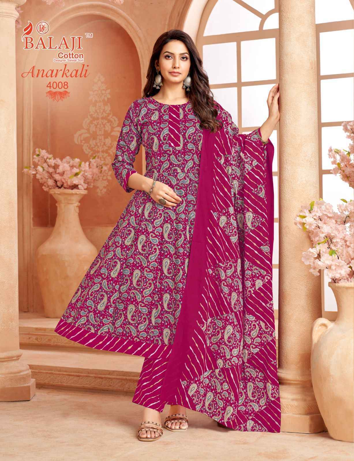 Balaji Anarkali Vol 4 Cotton Kurti Combo Set Wholesale Rate ( 8 Pcs Catalog )