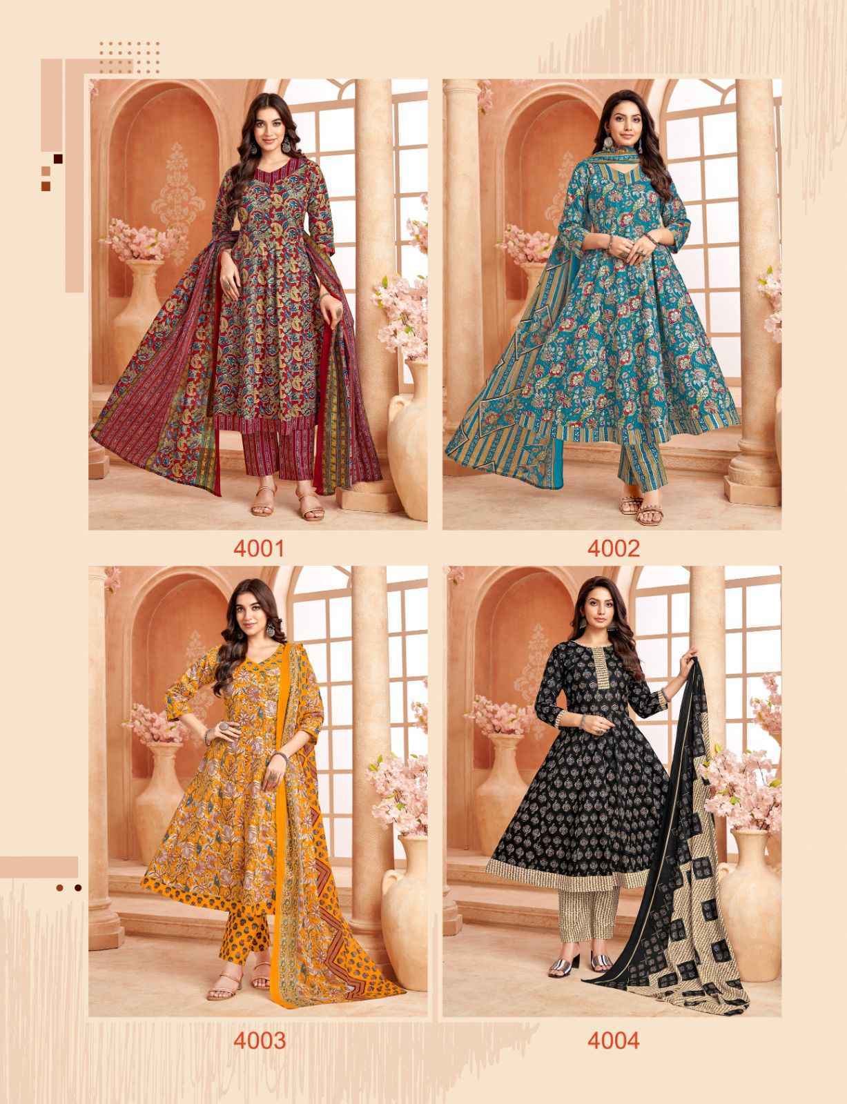 Balaji Anarkali Vol 4 Cotton Kurti Combo Set Wholesale Rate ( 8 Pcs Catalog )
