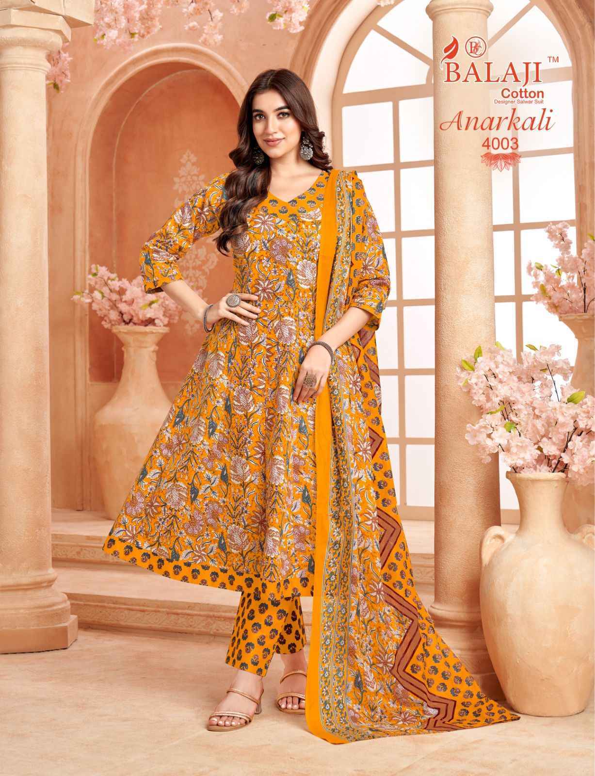 Balaji Anarkali Vol 4 Cotton Kurti Combo Set Wholesale Rate ( 8 Pcs Catalog )