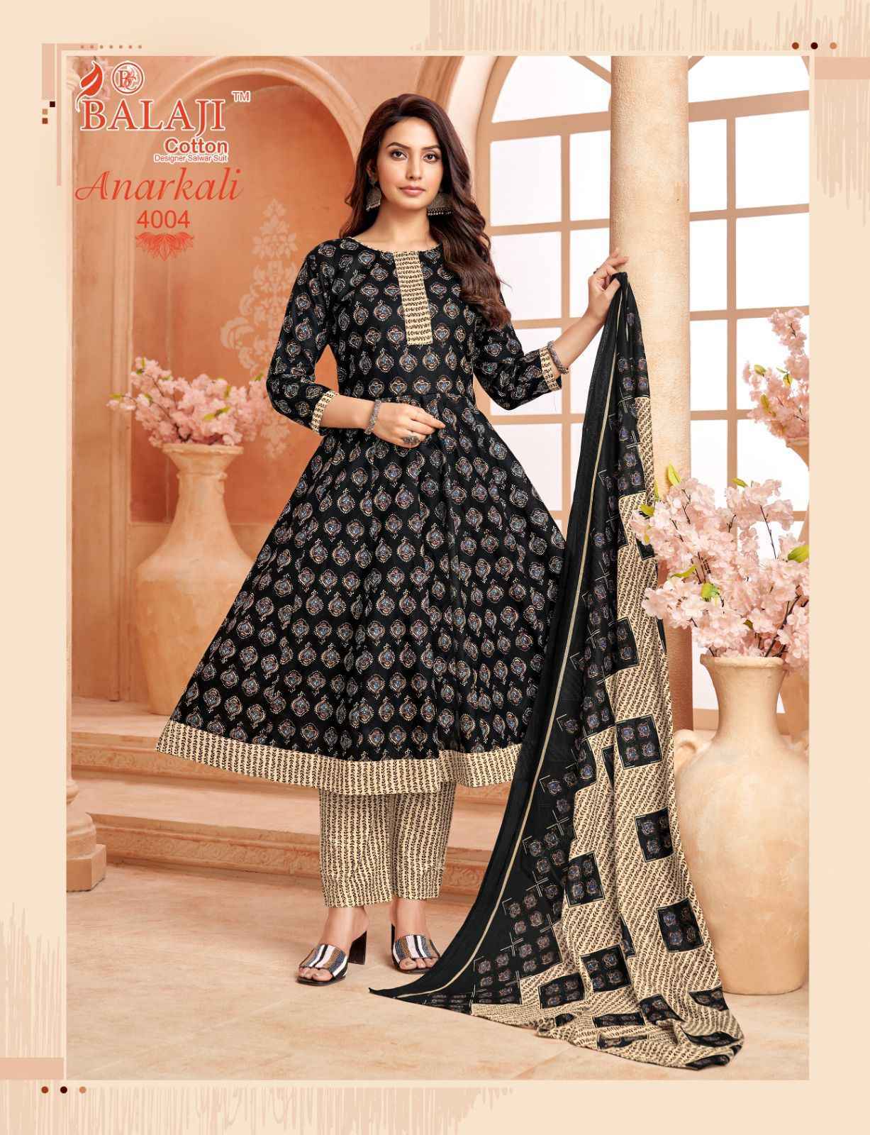 Balaji Anarkali Vol 4 Cotton Kurti Combo Set Wholesale Rate ( 8 Pcs Catalog )