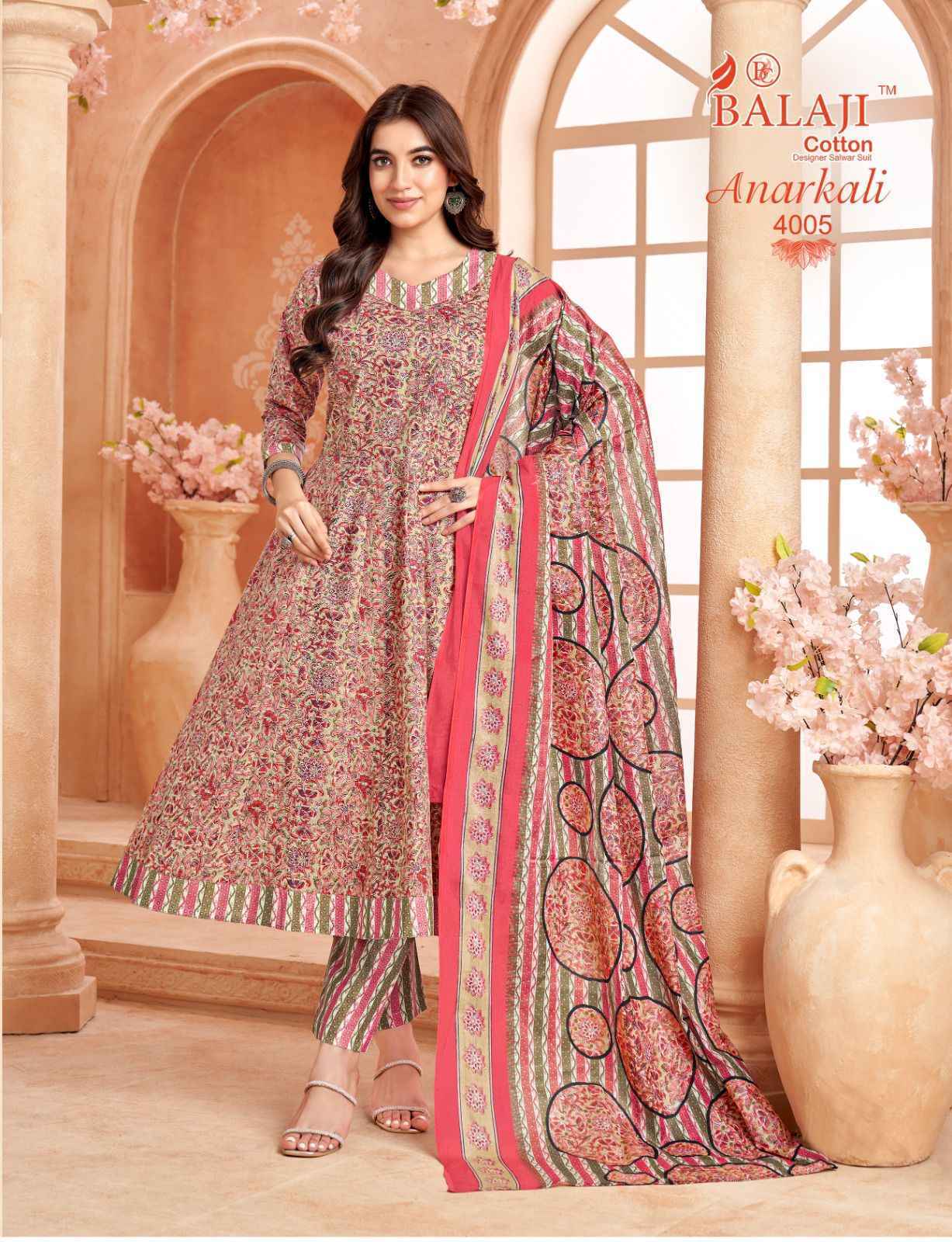 Balaji Anarkali Vol 4 Cotton Kurti Combo Set Wholesale Rate ( 8 Pcs Catalog )