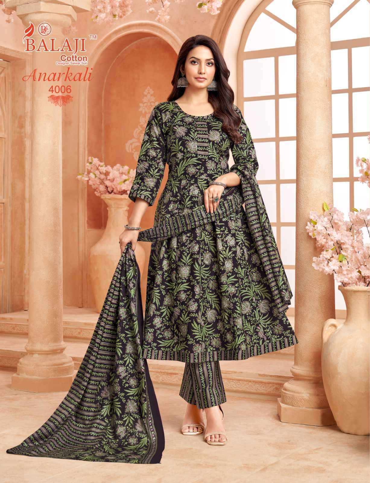 Balaji Anarkali Vol 4 Cotton Kurti Combo Set Wholesale Rate ( 8 Pcs Catalog )