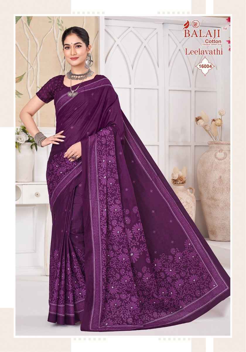 Balaji Leelavati Vol 16 Cotton Saree Wholesale Rate ( 20 Pcs Catalog )