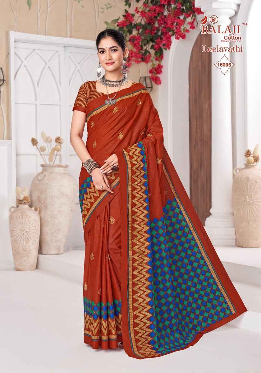 Balaji Leelavati Vol 16 Cotton Saree Wholesale Rate ( 20 Pcs Catalog )